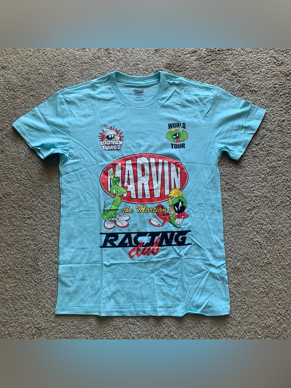 & Other Stories Light Blue Looney Tunes 'Marvin the Martian Racing Club' Tee